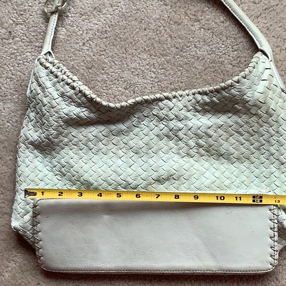 Fossil genuine leather handbag, cream, hobo - Picture 11 of 12